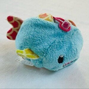 Moose 2016 Blue Shark Key Chain Mini Bean Bag Stuffed Plush Animal Accessory